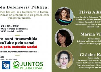 Juntos pela Inclusão Social promove live sobre atendimento às pessoas com transtornos mentais