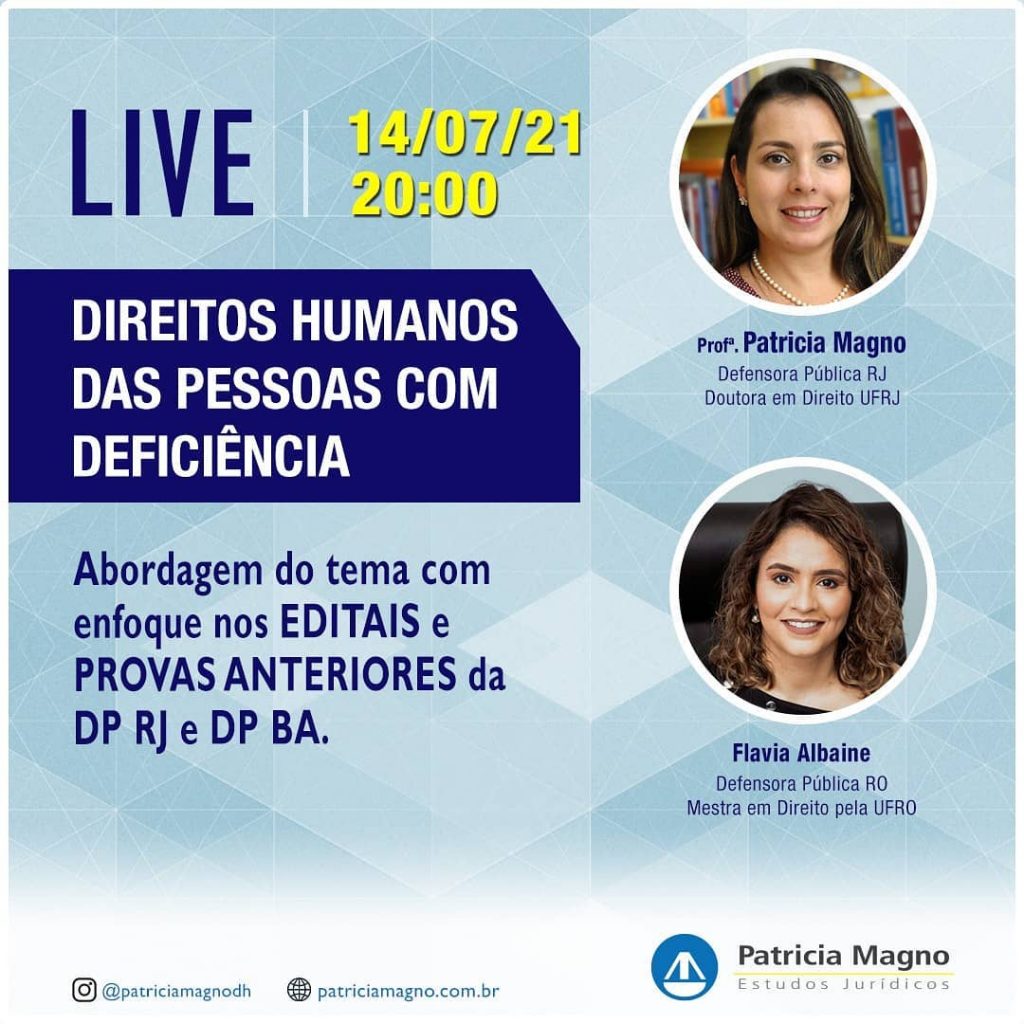 Live ressalta os Direitos Humanos das pessoas com deficiência Live ressalta os Direitos Humanos das pessoas com deficiência