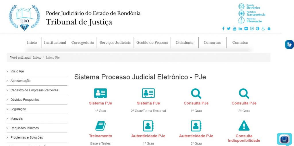 TJRO alerta para a indisponibilidades no sistema PJe durante o final de semana TJRO alerta para a indisponibilidades no sistema PJe durante o final de semana