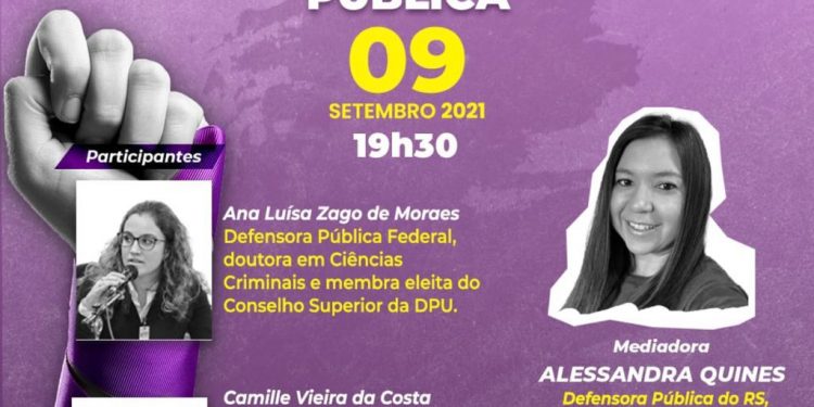 Live abordará Violência Política, Gênero e Defensoria Pública