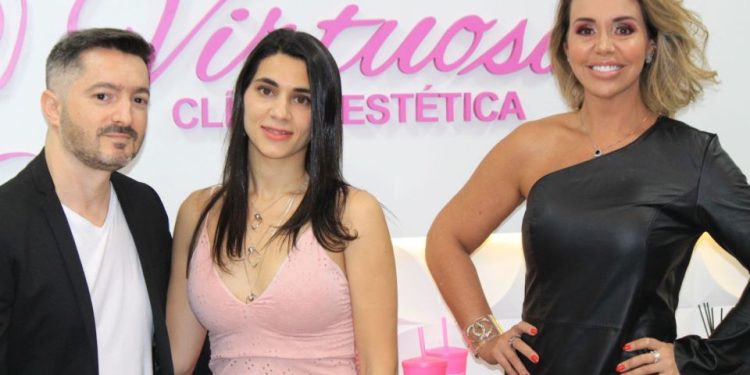 Renata Banhara prestigia inauguração da Clínica de Estética Virtuosa Tatuapé