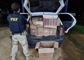 Em Ariquemes/RO, PRF realiza apreensão de 621 maços de cigarro SEM nota fiscal