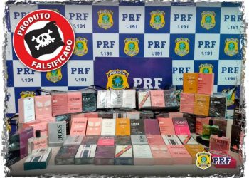 PRF apreendem perfumes e calçados falsificados na BR-364