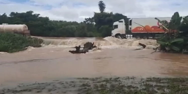 BR 364 fica parcialmente interditada após alagamento próximo de Ariquemes BR 364 fica parcialmente interditada após alagamento próximo de Ariquemes