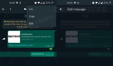 WhatsApp trabalha em botão para editar mensagens enviadas WhatsApp trabalha em botão para editar mensagens enviadas