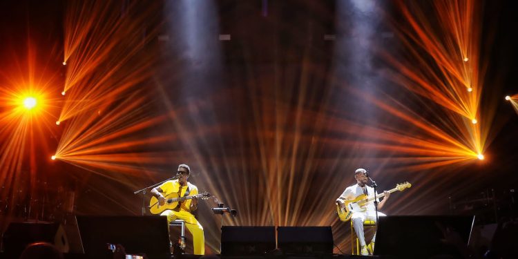 Show “Irmãos” de Alexandre Pires e Seu Jorge foi um sucesso em Goiânia com a realização da Impacto Prime