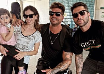 Apresentador de ‘No Limite’ Fernando Fernandes, viaja para o Ceará com afilhada e o compadre Guilherme Cherion