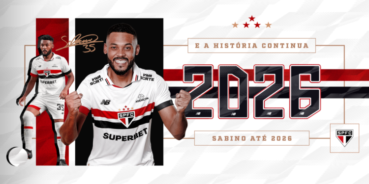 São Paulo F.C. – Sabino assina renovação com o Tricolor até 2026