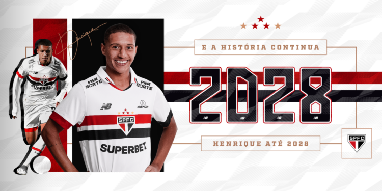São Paulo F.C. – São Paulo acerta a renovação de Henrique até 2028