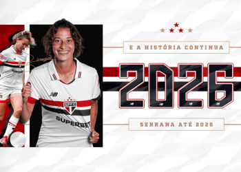 São Paulo F.C. – São Paulo renova com a meio-campista Serrana até 2026