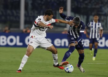 São Paulo F.C. – Calleri celebra vitória na estreia da CONMEBOL Libertadores 