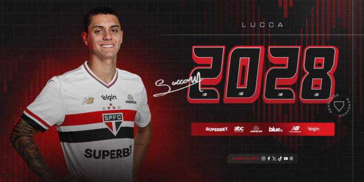 São Paulo F.C. – Lucca renova contrato com o Tricolor