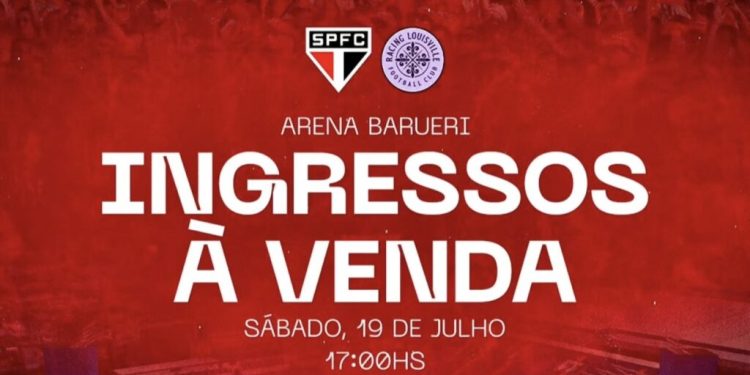 São Paulo F.C. – São Paulo x Racing Louisville: informações sobre a venda de ingressos São Paulo F.C. – São Paulo x Racing Louisville: informações sobre a venda de ingressos