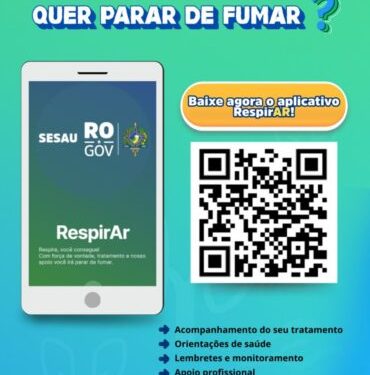 Governo de RO lança projeto RespirAR para auxiliar no tratamento do tabagismo, nesta sexta-feira, 29, em Porto Velho Governo de RO lança projeto RespirAR para auxiliar no tratamento do tabagismo, nesta sexta-feira, 29, em Porto Velho