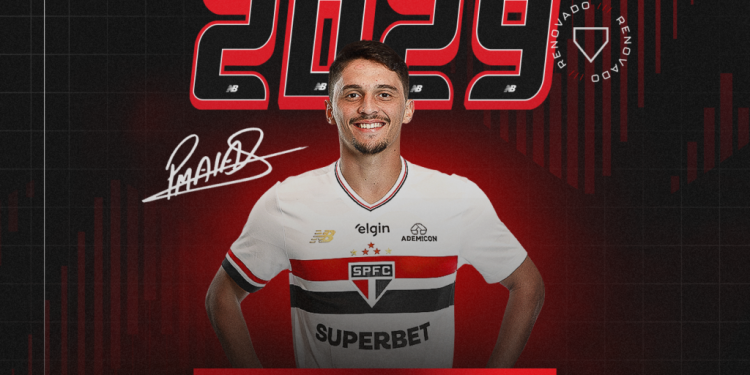 São Paulo F.C. – São Paulo amplia contrato de Pablo Maia até dezembro de 2029 São Paulo F.C. – São Paulo amplia contrato de Pablo Maia até dezembro de 2029