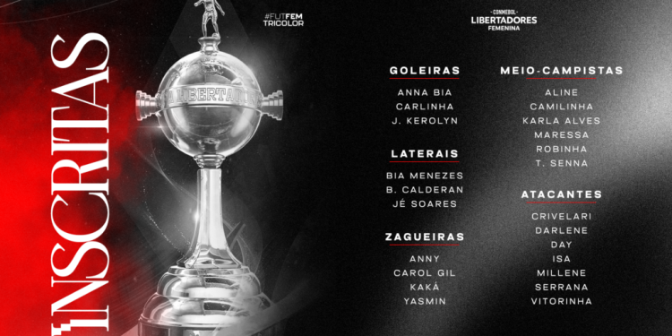 São Paulo F.C. – São Paulo Feminino define lista de inscritas para a CONMEBOL Libertadores