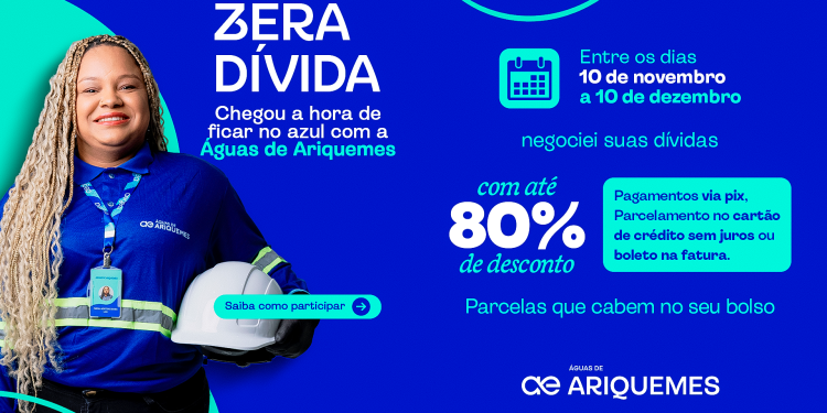 Zera Dívida leva alívio financeiro para famílias que podem renegociar contas de água atrasadas com condições especiais 
