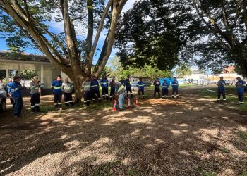 Equipes da Aegea Rondônia passam por treinamento de prevenção e combate a princípios de incêndio e segurança no trabalho com inflamáveis