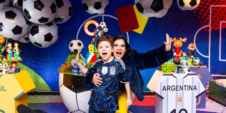 Festa da Copa: Milene Gonzalez transforma sonho em festa inesquecível para o filho