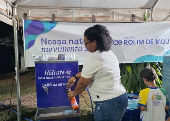 Águas de Rolim de Moura marca presença no desfile de 7 de setembro disponibilizando ponto de hidratação e atividades infantis