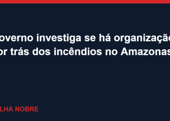Governo investiga se há organização por trás dos incêndios no Amazonas