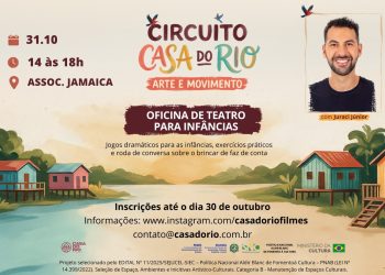 Circuito Casa do Rio abre inscrições gratuitas para oficina de teatro infantil em Porto Velho