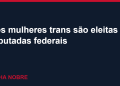 Três mulheres trans são eleitas deputadas federais em 2026